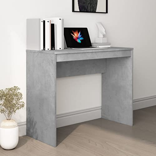 CKioict Schreibtisch Betongrau 90x40x72 cm Holzwerkstoff Bürotisch Gaming Schreibtisch computertisch Geeignet für Büros, Wohnungen, leerstehende Räume