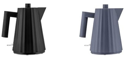 Alessi Plissé MDL06/1 B - Bollitore Elettrico di Design, in Resina Termoplastica, Presa Europea 2400W, 100cl, Nero & Plissé MDL06/1 G - Bollitore Elettrico di Design, in Resina Termoplastica