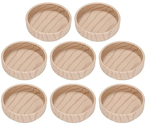 Rfeeuubft Filzuntersetzer für Möbel, 60 mm, rund, nicht Bodenschutz für Stuhlbeine, Möbel, Beige, 8 Stück