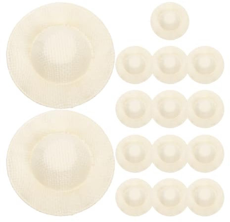 UPKOCH 15pcs Miniature Doll Hats, Mini Imitation Knitting Hats Mini Doll Cap Doll Craft Hats Small Sun Hat for Dollhouse DIY Craft Decoration Accessories