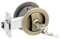 PATIKIL Round Recessed Door Lock with Keys, Bronze Zinc Alloy, 80 x 27mm / 3.15 x 1.06 inch (L*W), 35-50mm Thickness, Privacy Sliding Door Lock for Bedroom, Bathroom, Barn Door