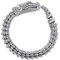 Flongo Schlange Gotik Armband für Herren: Wikinger Edelstahl Flexibel biegbar Ouroboros Armband mit Gold Hörner Schlangenkette Schlangenarmband Punk Bully Vintage Mystery Armkette Armreif Silber
