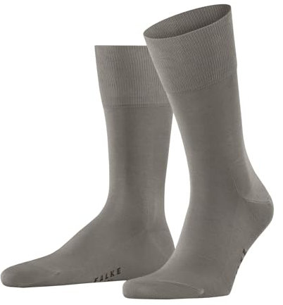 FALKE Men's Tiago M So Fil D'Écosse Cotton Plain 1 Pair Socks, Grey Cinder 3553, 8.5-9.5