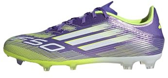 adidas Unisex F50 League Firm Ground Football Boots Fußballschuhe, Purple Rush/Cloud White/Lucid Lemon, 42 EU