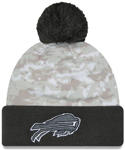 New Era Herren NFL 2024 Salute to Service Digital Cuffed Knit Hat mit Bommel