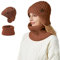 Mütze Herren Damen Strickmützen Einfarbig Komfortabel Beanie Winter Warme Wintermütze Elastizität Lustig Sportmütze Outdoor Freizeit 2 Teilig Babymütze Niedlich Elegant mit Schal Haube Fischermütze