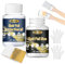WEILAOK Blattgold Kleber, Goldfolie Zum Basteln, Anlegemilch für Blattgold, Goldpapier Zum Basteln, Mit Wasserbasiertem Blattgoldkleber und Schutzlack, Goldfolie für Handwerk, Heimdekoration, 100ml*2