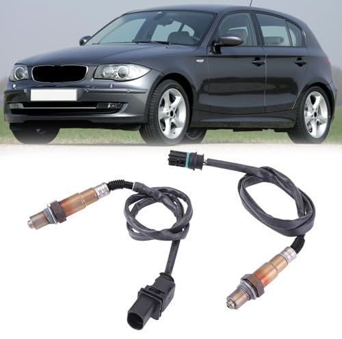 2pcs Lambdasonde vor Katalysator und Nach Kat für 1er E81 E87 E88 3er E91 E92 E93 Sauerstoffsensor Lamdasonde Regelsonde 5 Draht 600/700mm, 0258010421 0281004029 0258010422