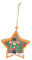 CIYODO 1 Stück Pentagramm-Anhänger Soldat Weihnachten Hängende Weihnachtsdekorationen Nussknacker Weihnachtsbaum Schmuck für den Weihnachtsbaum hölzern Light Brown