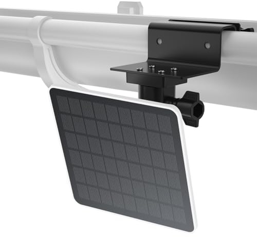 Supporto per grondaia per pannello solare Eufy, supporto universale per EufyCam/Tapo TP-Link/Arlo/Reolink Argus Pro/Argus 2, supporto regolabile per fotocamera esterna e pannello solare con foro