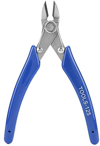 Tyenaza Cortador de alambre Cortador de alambre eléctrico, Alicate electrónico Alicates de corte lateral Herramienta de electricista multifuncional (WEL-125)