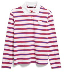 ARMEDANGELS Damen Longsleeve Polo aus Bio-Baumwolle Stripe Polo Loose Fit
