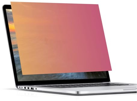 Dioche Goldener Bildschirmfilter, Wendbarer, Hochdurchlässiger Displayschutz für 14-Zoll-Laptops, UV-Schutz, Blendschutz, 30°-Blickschutzfilter (14)