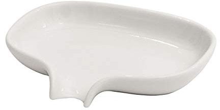 bosign Porte-Savon en Porcelaine Blanc 13,5 x 10,5 x 2,5 cm