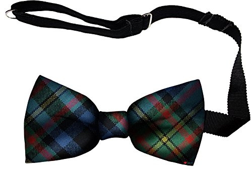 I LUV LTD Mens Bow Tie Soft Wool Woven And Made in Scotland in Gillies Ancient Tartan Adjustable Strap for Easy Fastening