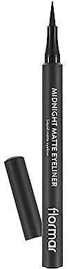 Flormar Midnight Matte Eyeliner Waterproof - Flüssiger Wasserfester Eyeliner mit extra mattem Finish – Flexible Filzspitze für präzise Linien – Hochpigmentiert & langanhaltend, 1 Black