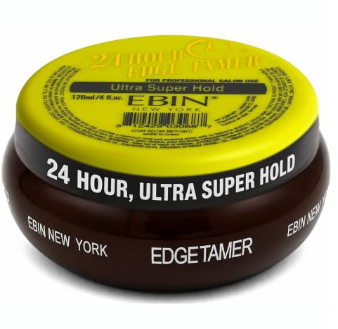 EBIN NEW YORK 24 Hour Edge Tamer Ultra Super Hold 4.0 fl.oz/120ml No Flaking, Smooth Shine, Argan & Castor Oil, Strong Edge Control Gel, Edge gel