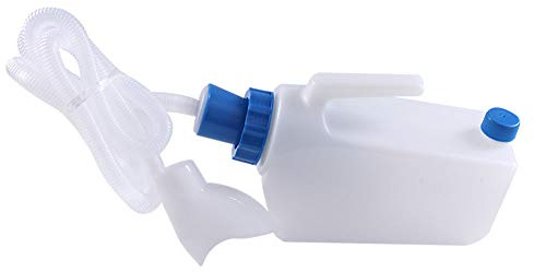 GHzzY Unisex-Urinal mit 1,5 m Schlauch - Universal-Urinflasche für Frauen und Männer - Urinsammler für Inkontinenz (2000 ml, 2 Stück)
