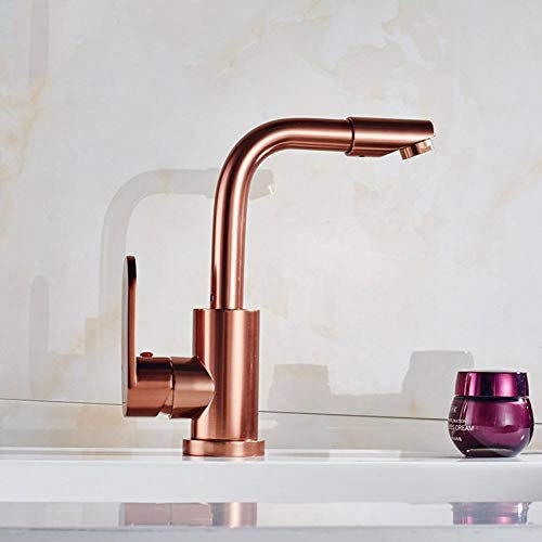 YHSGY Bathroom Sink Taps Rose Gold Space Aluminum Kitchen Faucet Vegetable Bathroom Basin Sink Water Taps Cold and Hot Mixer Luxury