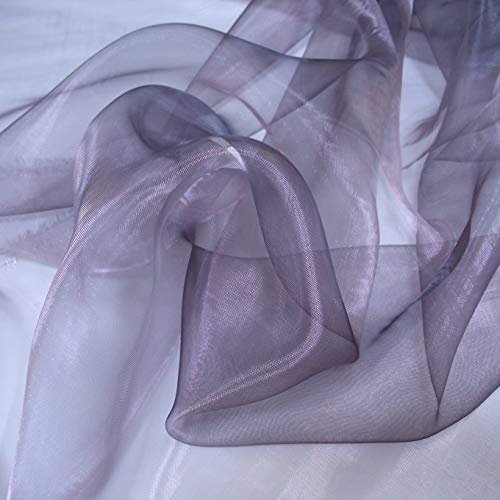 TOLKO 1m Organza Stoffe zum Nähen Meterware | Hauch Zart, Fein, Durchsichtig | zum Dekorieren Basteln 145cm breit | leichter Glanz Stoff für Gardine Vorhänge Tischdecken Deko Schals (Antik Lila)