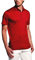 Montechiaro Polo Uomo Filo di Scozia con Taschino Rosso Rubino 720 Made in Italy Taglia 64
