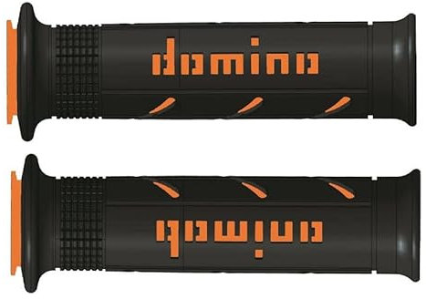 Motorrad Griffe Lenkergriffe aus gummi für Naked, Tourer, Rennsport, Cruiser, Pitbike (Orange)