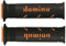 Motorrad Griffe Lenkergriffe aus gummi für Naked, Tourer, Rennsport, Cruiser, Pitbike (Orange)