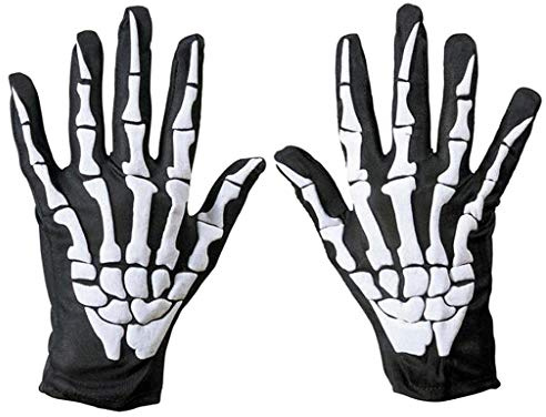S-TROUBLE 1 Paar Fahrrad Fahrrad Motorrad Halloween Schädel Klaue Knochen Skelett Handschuhe Goth Racing Vollfinger Handschuh für Männer Frauen