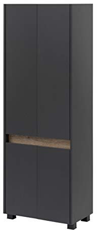 Schildmeyer Hochschrank 701515 Cosmo, 57 x 164,5 x 33 cm (BxHxT), anthrazit