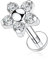 AROWRO 16G Labret Studs Lip Rings G23 Titan Monroe Lip Piercing Schmuck Innengewinde Helix Tragus Knorpel Conch Ohrring Frauen Mädchen Piercing Schmuck CZ 6mm