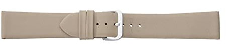 Eichmüller Uhrenarmband Nahtlos Nappaleder Kalbsleder in 10/12/14/16/18/20 mm (Beige, 12 mm)