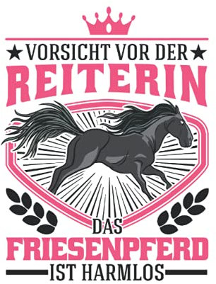 Friesenpferd Tagesplaner: Friesenpferd Reiterin Friese Pferd / Kalender 2022 / Wochenplaner Tagesplaner Planer / Planungsbuch To-Do-Liste / 6x9 Zoll / 100 ausfüllbare Seiten
