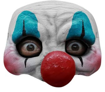 Maskworld Happy Horror Clown Augenmaske aus Latex - ideal für Halloween, Karneval, Motto- & Grusel-Party