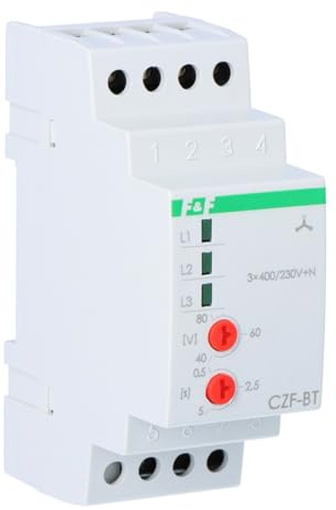 Absperrrelais und Asymmetrisch Phasenrelais 10A 1P 0,5-5sek 40-80V CZF-BT f&f 5908312592471, Weiß