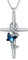 Flpruy Damen Kreuz Kette 925er Sterling Silber, Schmetterling Kreuz Kristall Anhänger Halskette mit Geschenkbox, Kreuz Schmuck Kette Geschenke für Frauen Mädchen Frauen （Blau）