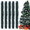 Aurasky Ghirlande di Natale Verde oscuro, 10 M Tinsel Ghirlanda Natalizia, Festoni Natalizi Verde, Ghirlanda Albero di Natale, Ghirlanda di Orpelli di Natale, Decorazioni Albero di Natalizie Verde