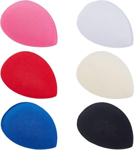 FINGERINSPIRE 6 Farben Teardrop Fascinator Hat Base 12.7x10cm Eva Millinery Base Cocktail Hüte Machen Basis, Frauen Hut Handwerk Material Versorgung für die Herstellung von Party Hochzeit Kirche Hut