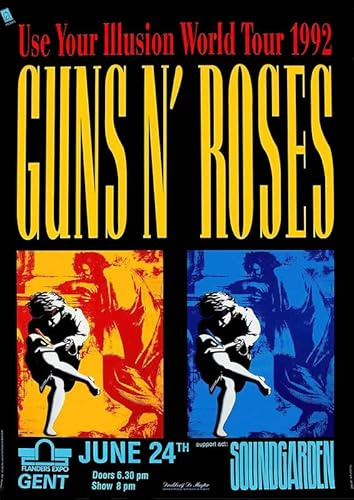 Guns n Roses 3 Retro Vintage Rock Konzert Gig Poster Wandkunst A3