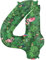 Folat 64154 Luftballon Geburtstag Ziffer Zahl 4 Jungle Vibe Grün 86 cm - Helium Ballon Decoration Geburtstagdeko, Ballon Zahl