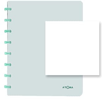 ATOMA Notizbuchsystem - Smooth - A5 - blau - blanco