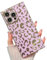 KERZZIL Elegant Compatible with iPhone 13 Pro Max Square Edge Case, Cute Luxury Leopard Pattern Plating Case Camera Protector Soft TPU Shockproof Protective Corner Back Cover(Purple)