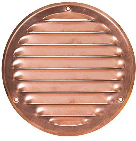 Ø 125mm Griglia di Ventilazione in Rame con Zanzariera - Griglie di Aerazione in Metallo