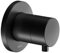 KEUCO IXMO Absperrventil Unterputz für 1 Verbraucher mit Comfort Griff, Rosette rund, 59541371001, Farbe: Schwarz Matt