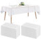 rngwaper 20pcs Tischdecke Einweg, 140 x 200cm Wasserdicht Tischabdeckung Einweg Tischtücher aus Vliesstoffe mit PE-Film Weiß Tischbezug für Hochzeit, Party, Geburtstag, Picknick