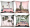 Tucocoo 4 Pcs Palm Tree Pillow Covers Square Pillow Cases 18x18 Inches, Cactus Landscape Pillow Cases Decorative Modern Pink Car Pillowcase for Sofa Bed Couch Car Throw Pillow Covers
