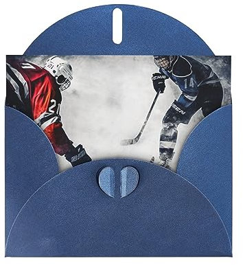 Grußkarten mit Umschlägen Eishockey Kunstdruck Perlglanz Papier Urlaubskarten Lustige Geburtstagskarte 10,2 x 15,2 cm Party Einladungskarte Blanko-Karten