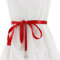 FAIRYGATE Gürtel Ohne Schnalle Breiter Gürtel Damen Braut Hochzeit Brautjungfer Satin Lang Taillengürtel Rot, DA0920
