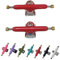 Leefai Pro Fingerboard Trucks (Achsen) 34mm G3 7 Colors Hanger Inverted Style- Pro Mini Finger Skateboard Truck with Single Axles and Pivot Cups-Hanger Color (rot)