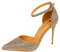 OCCOKO Scarpe da sposa con punta a punta Scarpe con tacco di lusso Blingbling sexy per le donne Scarpe Tacco Color Carne (Rose Gold, 38)