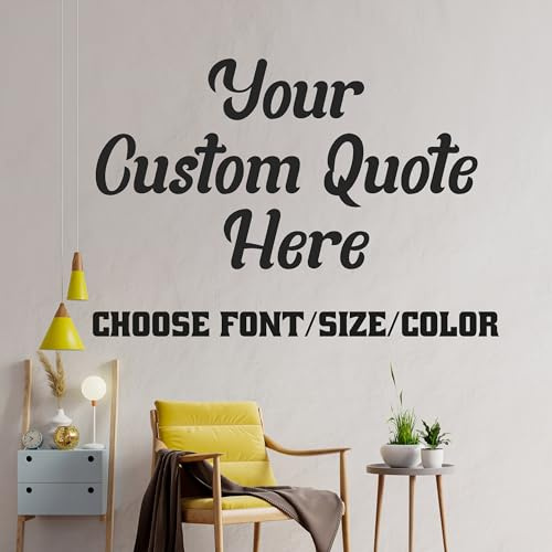 Custom Vinyl Wall Stickers, Personalized Large Quote Lettering Decals